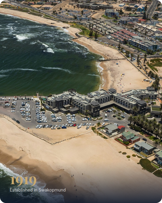 Swakopmund coastline and heritage image for Ludwig Schröder Estate Agents