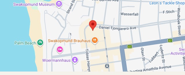 Map pin for Ludwig Schröder Estate Agents at 11 Daniel Tjongarero Street, Swakopmund